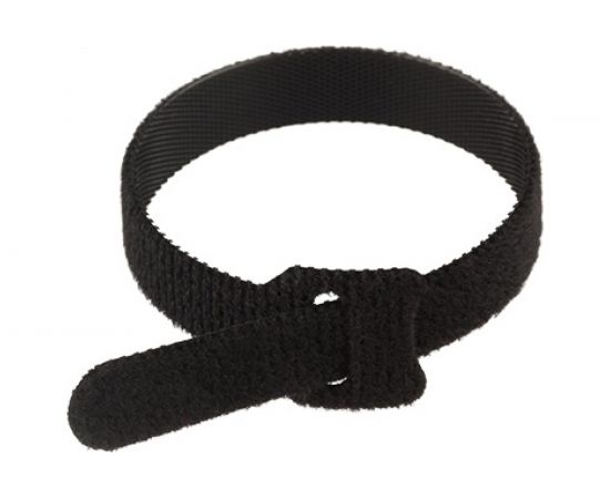 Многоразовый хомут–липучка REXANT 230х13 мм, черный упак. 12 шт. 07-7216 