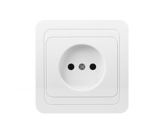 Розетка Smartbuy 1-местная без заземления 10А белая Марс SBE-02w-10-S1-N 