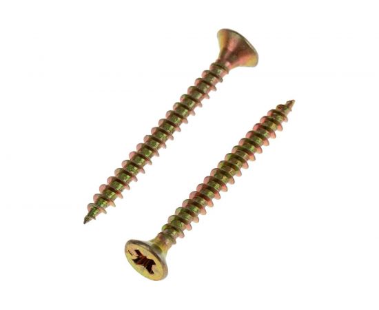 Универсальный саморез Tech-Krep 40х4,0 мм 200 шт желтый, коробка с окном 102245 