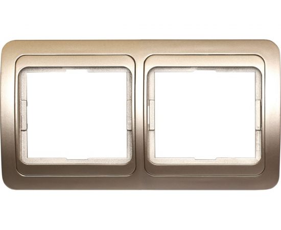 Рамка Smartbuy 2-местная горизонтальная шампань Марс SBE-02c-00-FR-2 