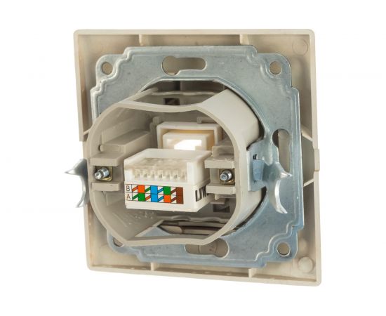 Компьютерная розетка Smartbuy RJ45 1-местная шампань Венера SBE-01c-S1-RJ – изображение 2