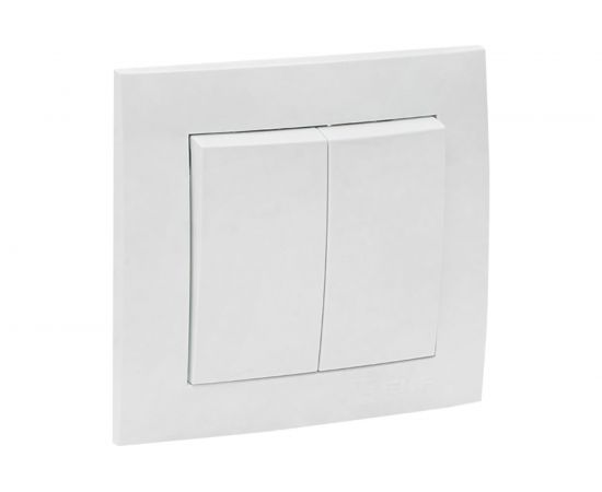 2-клавишный выключатель EKF Валенсия, 10А белый PROxima EWV10-023-10 – изображение 2