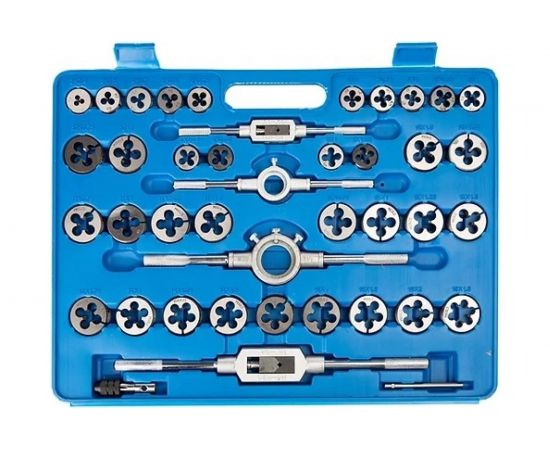 Набор метчиков и плашек VERTUL метрический 110 предметов VR41004 – изображение 2