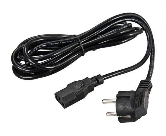 Сетевой шнур REXANT евровилка угловая - евроразъем С13, кабель 3x0,75 кв.мм, длина 3 метра 11-1132 – изображение 2