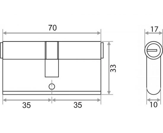 Цилиндр Trodos ЦАМ ЦМ 70, 35/35-5K PB золото 208088 – изображение 2