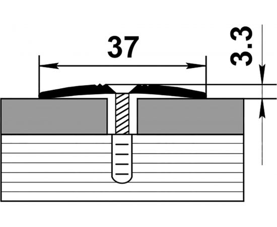 Порог одноуровневый алюминиевый Лука 37 мм, 2,7 м, декоративный, Ольха серая УТ000026051 – изображение 2