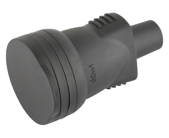 Кабельная розетка duwi c заземлением 16A с крышкой IP44 каучук черная 27456 8 – изображение 2