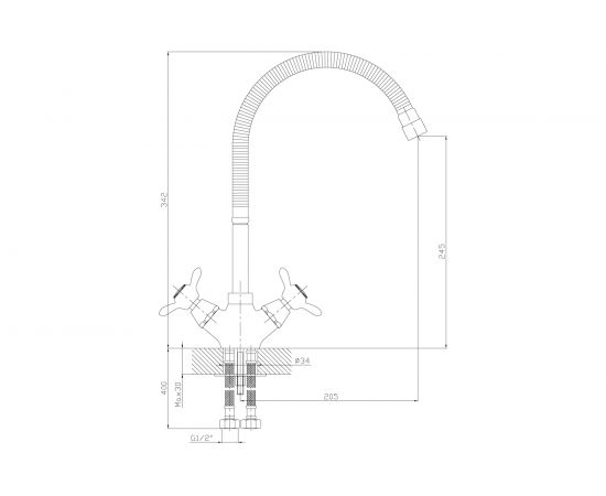 Смеситель для кухни Rossinka Q02-75 – изображение 2