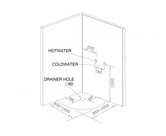 Душевая кабина Loranto CS-6691 G 90х90х215, низкий поддон 13 см, стекло 4 мм 00042370 – изображение 3