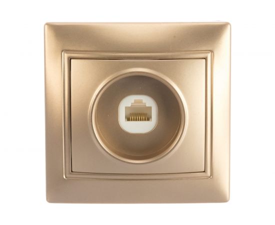 Компьютерная розетка Smartbuy RJ45 1-местная шампань Венера SBE-01c-S1-RJ – изображение 3