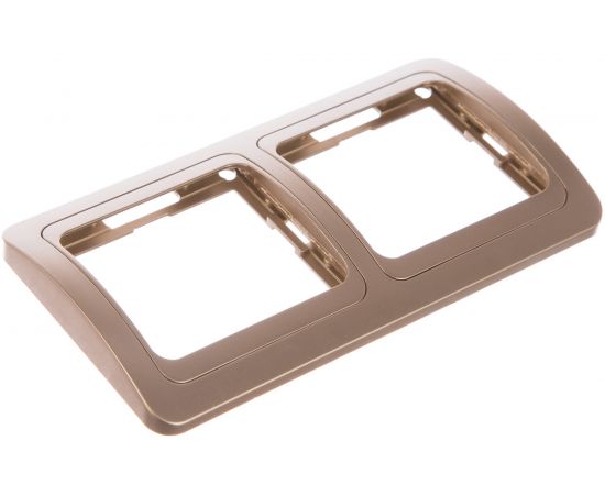 Рамка Smartbuy 2-местная горизонтальная шампань Марс SBE-02c-00-FR-2 – изображение 3