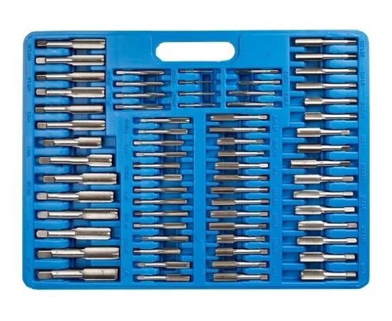 Набор метчиков и плашек VERTUL метрический 110 предметов VR41004 – изображение 3