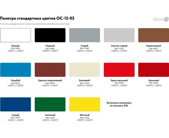 Эмаль Elcon ОС-12-03 белая, до 150 градусов, 25 кг 00-00002097 – изображение 4