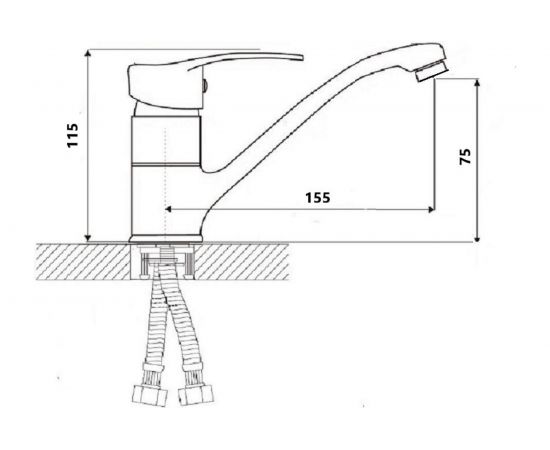 Смеситель для умывальника WISENT WP45240-2 – изображение 4