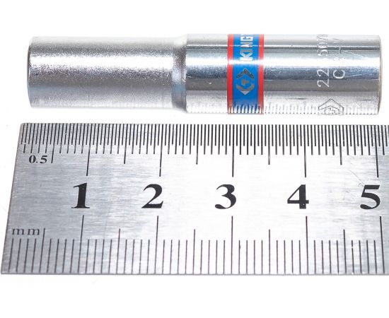 Головка торцевая глубокая шестигранная 1/4", 7 мм KING TONY 223507M – изображение 4