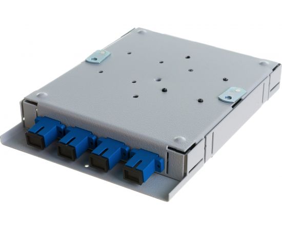 Оптический кросс TopLAN настенный, одномодовый укомплектованный КРНМ-Top-04SC/U-OS2-GY 