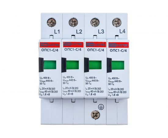 Разрядник TDM ОПС1-C 4Р 20kA 400B 40kA SQ0201-0008 