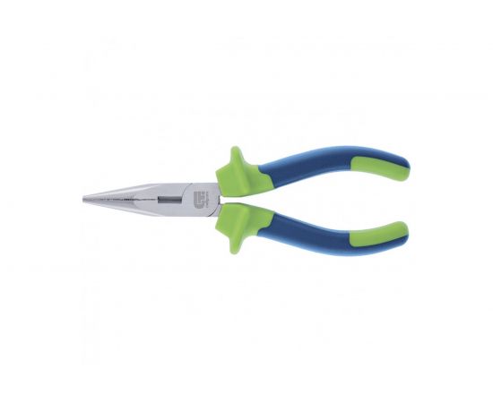 Прямые длинногубцы СИБРТЕХ 160 мм, двухкомпонентные рукоятки 17104 