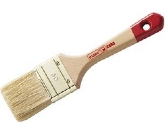 Флейцевая кисть MAKO, смесь щетины, деревянная ручка, латунированная оправа 353440L 