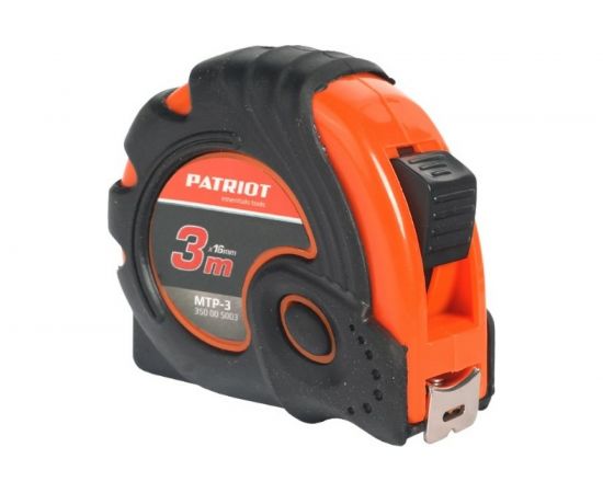 Рулетка, ударопрочный корпус, обрезиненная, 3м PATRIOT MTP-3 350005003 