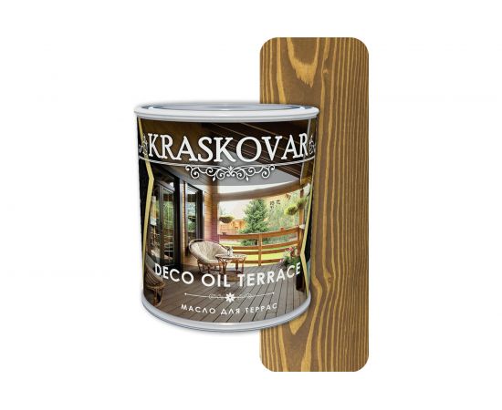 Масло для террас Kraskovar Deco Oil Terrace Можжевельник 0,75 л 1128 