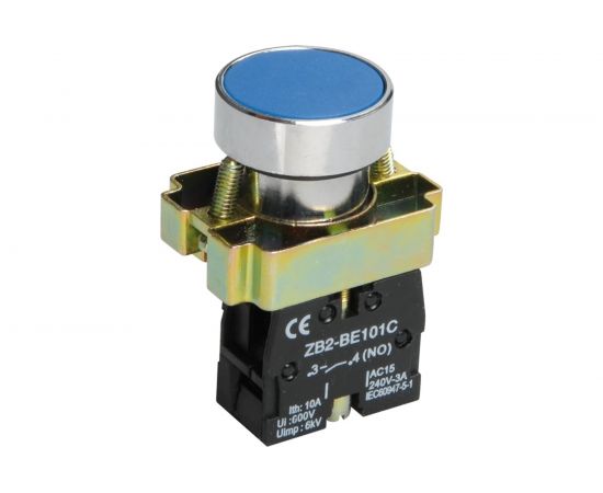 Кнопка управления IEK, LAY5-BA61, без подсветки, 1з, синяя ИЭК BBT60-BA-K07 