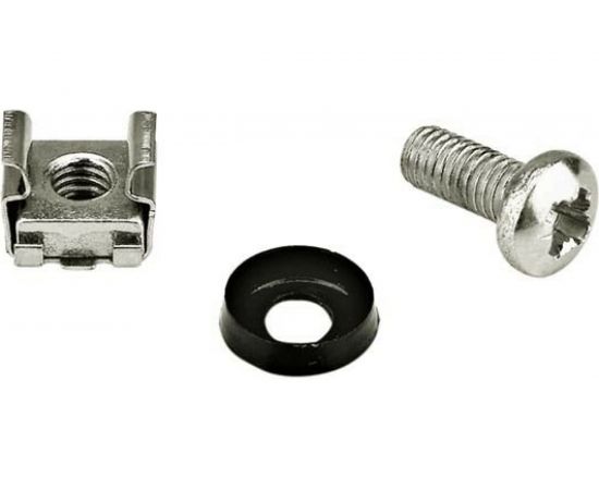Комплект винт M6 Hyperline CNS-M6-16 квадратная гайка, шайба 16 мм 48342 