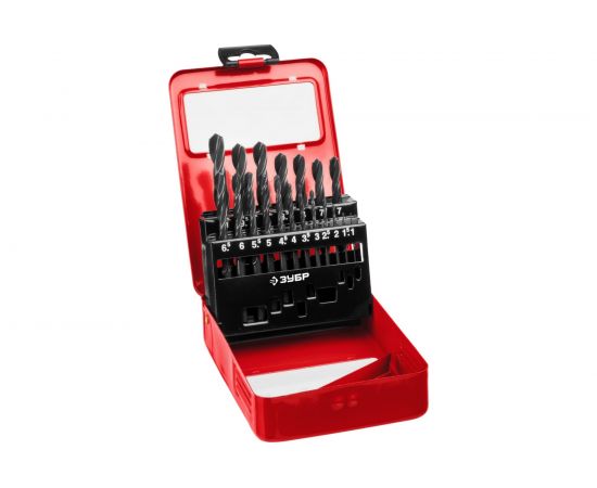 Набор сверл по металлу МАСТЕР 1-10 мм, быстрорежущая сталь, класс В, 19 шт. 29605-H19 Зубр 29605-H19 