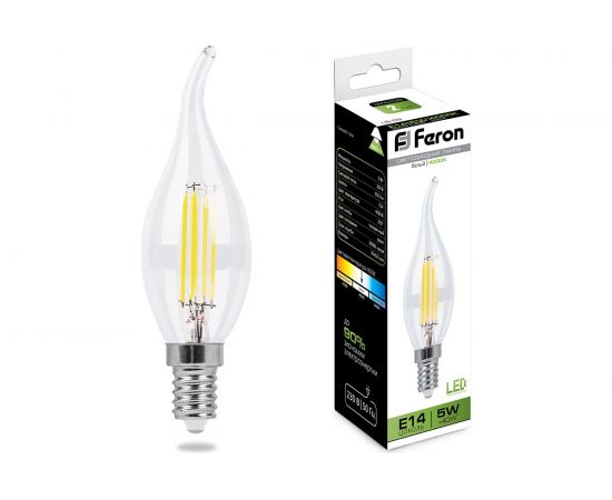 Светодиодная лампа FERON 5W 230V E14 4000K, LB-59 25576 