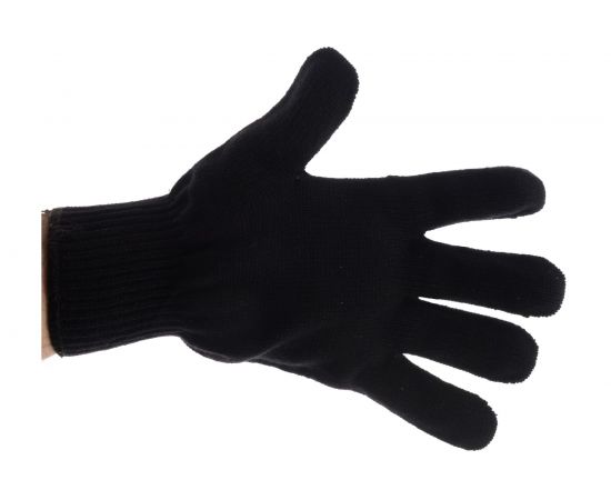 Трикотажные перчатки СИБРТЕХ, акрил, чёрные, оверлок, 68651 