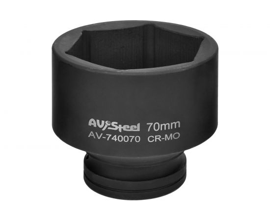 Головка ударная шестигранная (70 мм; 1DR) AV Steel AV-740070 