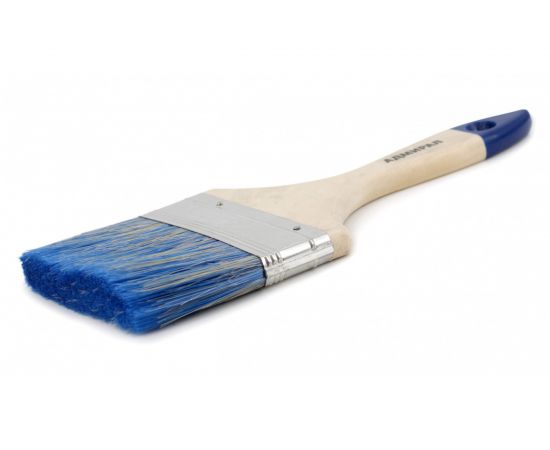 Плоская кисть для водных красок и лаков ZOLDER 100 х 14 мм, искусственная щетина, деревянная ручка 10016aqz 