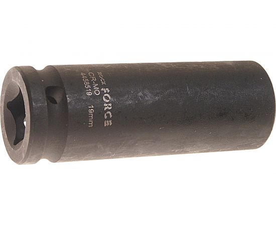 Головка торцевая 6-гранная ударная 19 мм, 1/2", удлиненная L=80 мм ROCKFORCE RF-4458519 