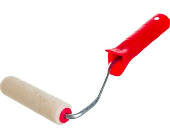 Мини-валик Зубр "ЭКСПЕРТ" "ВЕЛЮР", 100% шерсть, ворс 4мм, ручка 6мм, d=15/100мм 03536-10 – изображение 2