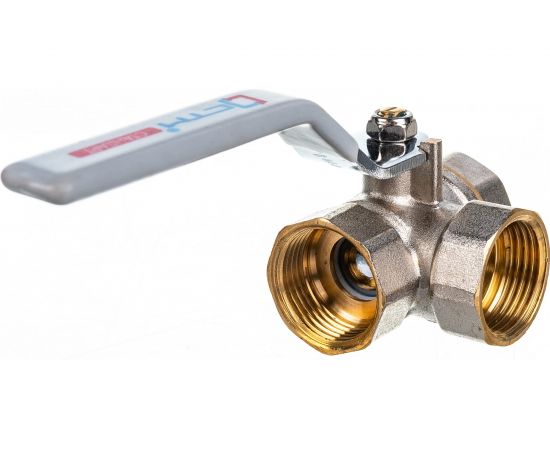 Шаровой кран для воды СТМ СТАНДАРТ 3/4"", трехходовой, тип L, рычаг CW3FL034 – изображение 2
