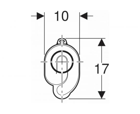 Сифон для писсуара GEBERIT 152.950.11.1 горизонтальный, d50 00000005035 – изображение 2