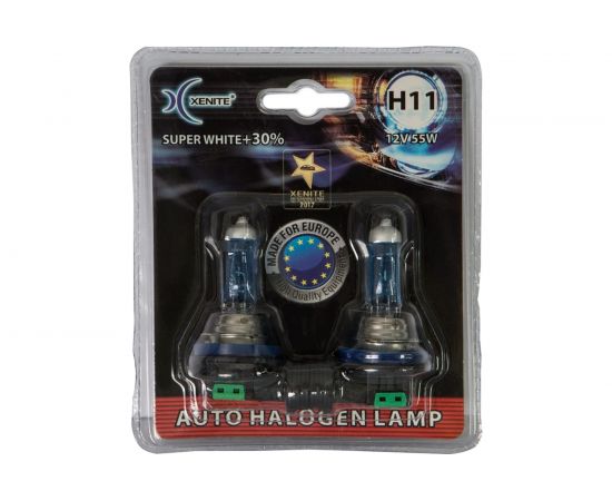 Автомобильная лампа XENITE SUPER WHITE H11, PGJ19-2, 12 В, 2 шт. 1007043 – изображение 2