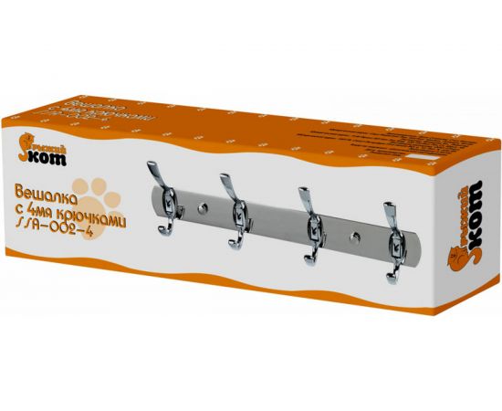 Вешалка Рыжий кот с 4-мя крючками нержавеющая сталь SSA-002-4 310791 – изображение 2
