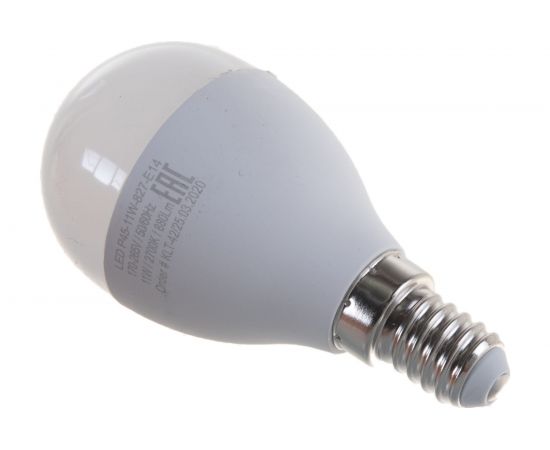 Светодиодная лампа ЭРА LED P45-11W-827-E14 диод, шар,тепл Б0032986 – изображение 3