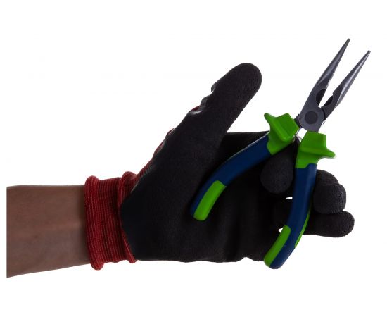 Прямые длинногубцы СИБРТЕХ 160 мм, двухкомпонентные рукоятки 17104 – изображение 3