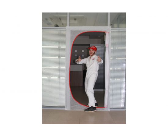 Временная пленочная дверь 100х220 см с молнией типа С вариант 3 СТОП-ПЫЛЬ 201807 – изображение 4