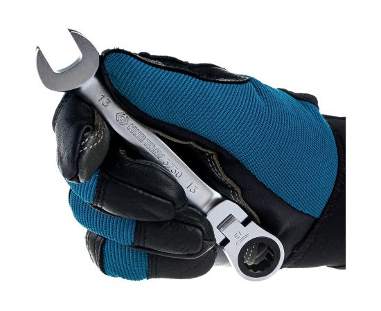 Трещоточный комбинированный ключ с шарниром 13мм KING TONY 373013M – изображение 4