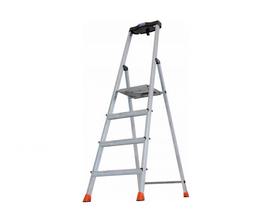 Свободностоящая стремянка Krause MONTO SAFETY 2К заглушки, 4 ступени 128942 – изображение 4