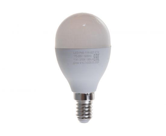 Светодиодная лампа ЭРА LED P45-11W-827-E14 диод, шар,тепл Б0032986 – изображение 4