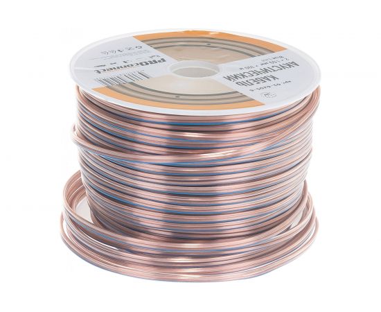 Акустический кабель 2х1.00 кв.мм, прозрачный, 100м PROCONNECT BLUELINE 01-6205-6 – изображение 5