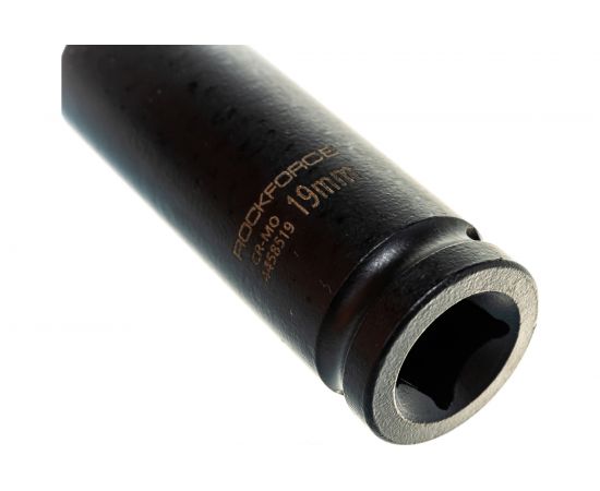 Головка торцевая 6-гранная ударная 19 мм, 1/2", удлиненная L=80 мм ROCKFORCE RF-4458519 – изображение 5