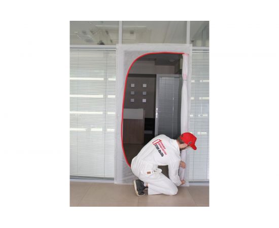 Временная пленочная дверь 100х220 см с молнией типа С вариант 3 СТОП-ПЫЛЬ 201807 – изображение 6