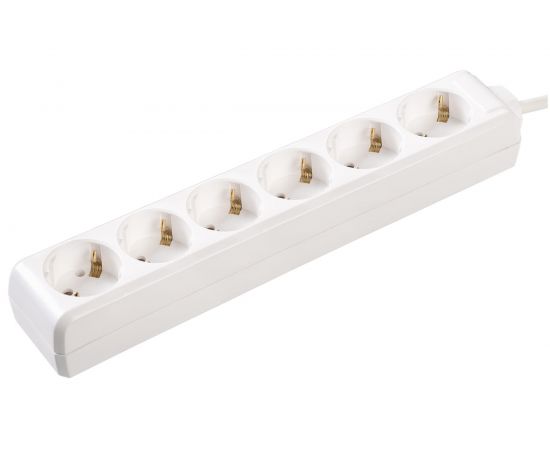 Удлинитель IEK У06, 6 мест, 2Р+PЕ, 5 метров, 3х1мм2, 16А/250 WYP10-16-06-05-Z-N 