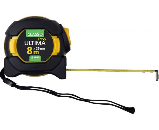Рулетка ULTIMA 8м х 25мм, автоматическая фиксация, магнит, 131043 