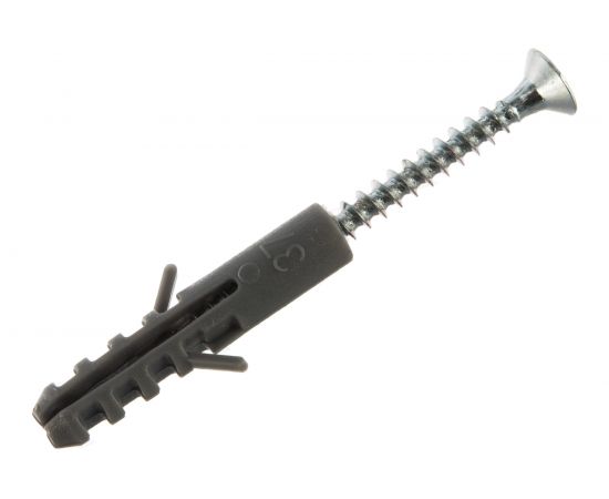 Дюбель 15 шт. с шурупом (6x30 мм) Евро Зубр 30662-06-30 